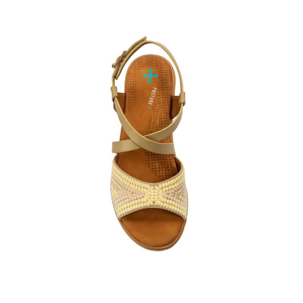 BARETRAPS Womens Beige 1" Platform Heel Cup Ethel Wedge Slingback Sandal 8.5 M - Picture 3 of 4